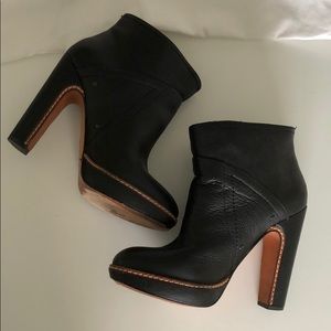 Genuine Italian Leather Heeled Booties
